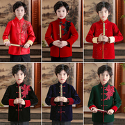 男童唐装春秋儿童古风中山装，小学生中国风，主持朗诵礼服套装演出服