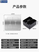 插座地插座防水超薄千兆，网络6不锈钢地插双门面地板五孔隐藏式类