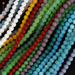 8mm圆珠念珠手串佛珠，串珠玻璃珠diy手工饰品，材料配件散珠子穿珠