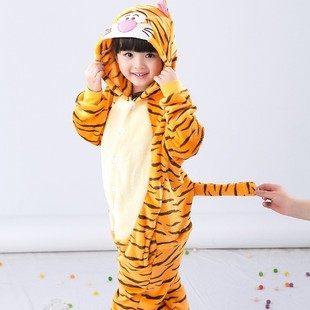 元旦幼儿园动物表演服小老虎舞蹈演出服，森林运动会亲子装男童睡衣