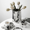 SEJU电镀银系列花瓶高级感茶几样板间服装店装饰法式艺术摆件轻奢