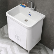 陶瓷洗衣池台盆一体洗衣柜浴室柜组合洗手池落地加深水槽家用阳台