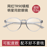 仅8g电脑护目防辐射眼镜变色防雾防蓝光男女，平光近视韩国tr90框架