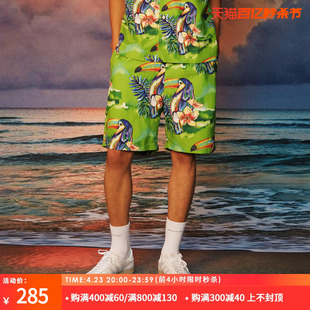 23ssrdetholidaycollection热带花鸟沙滩短裤