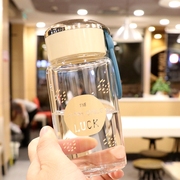可爱韩版情侣透明玻璃杯学生，耐热便携简约水杯儿童，迷你单层小杯子