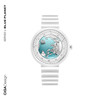 CIGA Design玺佳机械表U系列蓝色星球冰川蓝女表白色陶瓷女士手表