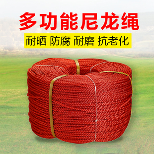 绳子1mm-20mm尼龙绳子粗细捆绑绳，耐磨塑料绳pe绳胶丝绳红色绳子细