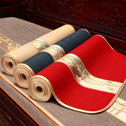 红木沙发坐垫盖布中式高档罗汉床垫子靠背巾棉麻定制盖巾沙发套罩