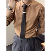 里奈男装潮流五色小领带，窄版复古英伦日系韩版平头，针织领结配饰