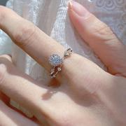 灿若星辰钻戒30分莫桑石女纯银，18k金小众(金小众，)设计求婚结婚仙女假戒指