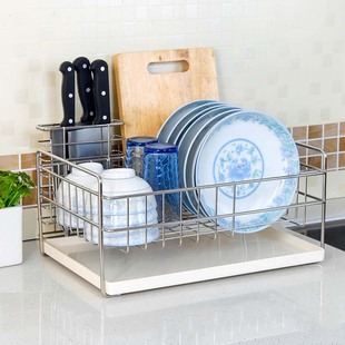 维度空间单层碗架304不锈钢碗碟架，沥水架厨房置物架碗盘架滴水架