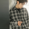CHICERRO西西里男装韩系春季设计感烫钻衬衣高级感潮格子长袖衬衫