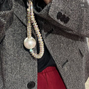半柠饰物挪威小众品牌Pearl满钻手工大珍珠蛇形高级感手机链女