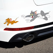 猫和老鼠车贴汽车贴纸车身门，个性创意可爱贴画，遮挡划痕遮盖装饰贴