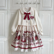 原创正版设计 冬日礼物套装外套jsk连衣裙圣诞新年Lolita两件套女