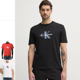 Calvin Klein Jeans CK 男士潮牌时尚休闲圆领短袖T恤 J30J327471