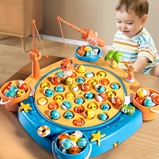 儿童玩具磁性钓鱼宝宝1一3岁2两小女生男孩子，幼儿6益智力开发礼物
