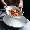 椭圆形长鱼盘家用蒸鱼盘子创意北欧商用餐厅陶瓷日式大号装菜深盘