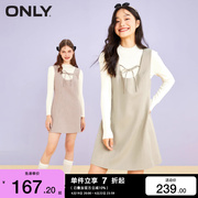 绫致only2024春夏，时尚可爱风小格子，两件套连衣裙女