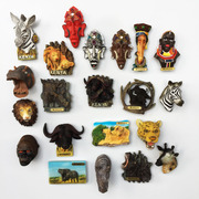 肯尼亚动物创意旅游纪念品手工，彩绘工艺品磁力，贴冰箱贴收藏伴手礼