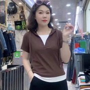 女士带帽t恤短袖2024夏季休闲小众，韩版时尚百搭显瘦洋气上衣