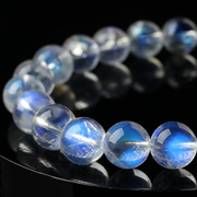 亲宝水晶玻璃体蓝月光石手链，印度老料月光石，手串饰品女礼物