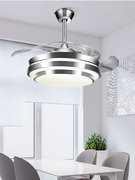 吊扇灯餐厅隐形扇客厅现代简约时尚电扇灯变频卧室灯创意风扇灯具