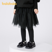 巴拉巴拉女幼童裙裤，秋季百搭时尚，洋气外穿网纱气质打底裙裤