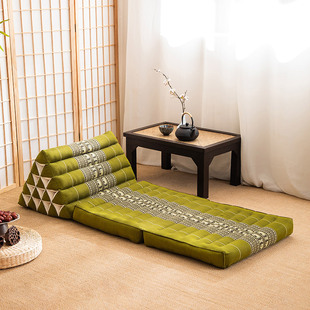 泰国木棉三角靠垫家用沙发大靠背榻榻米飘窗懒人坐墩午休户外躺垫