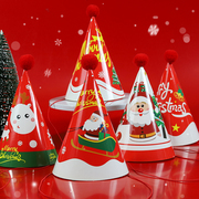 圣诞帽子成人男女儿童毛球圣诞老人，帽装扮头饰，圣诞节创意礼物装饰