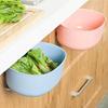 纳果纯色厨房无痕柜门收纳盒 多用洗菜蔬果盆 门挂式杂物桶垃圾桶