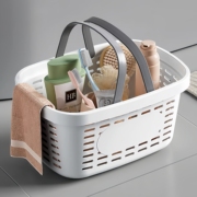 手提洗澡篮子塑料卫生间浴室洗漱用品沥水收纳筐镂空大敞口置物篮