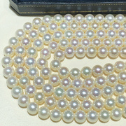 北海合浦南珠天然海水珍珠，项链8.5-9正圆，强光花珠妈妈款福林珍珠