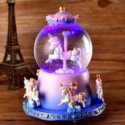 水晶球旋转音乐盒八音盒跳舞芭蕾公主儿童毕业生日礼物女生女孩