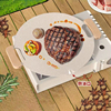 韩式麦饭石烧烤盘户外露营不粘便携烤盘家用烤肉卡式炉电磁炉通用