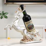 厂欧式创意复古葡萄红酒架马摆件(马摆件)酒柜，装饰品摆设现代家用酒瓶展销