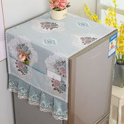 冰箱防尘罩简约家用单开门(单开门)冰箱，罩布艺收纳挂袋高端顶防尘盖巾盖布