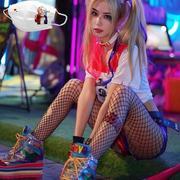 儿童节服装儿童小丑女COS服亲子装表演服Harley Quinn服装女装