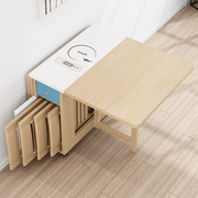 折叠餐桌小户型家用简易小型多功能简约现代饭桌，伸缩吃饭北欧桌子