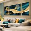 晶瓷画欧式现代客厅装饰画沙发背景墙壁画金属冰晶玻璃画三联挂画