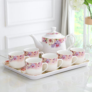 北欧式陶瓷茶杯水杯家用套装，客厅杯子水具耐热茶壶冷水壶茶具套装