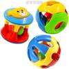 婴儿玩具0-1岁宝宝手抓球叮当球五彩感官球铃铛球洞洞球摇铃响铃.