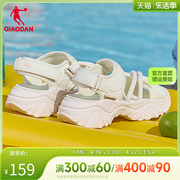 中国乔丹运动凉鞋女2024夏季厚底增高沙滩鞋，百搭潮流鞋子女鞋