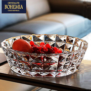 捷克进口bohemia大号水晶玻璃果盘，茶几摆件客厅，创意大果盆水果盘