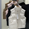 韩国童装儿童羽绒马甲2023秋冬男童女童外穿坎肩背心90白鸭绒外套