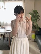 韩国chic减龄复古气质休闲圆领套头连衣裙无袖蕾丝背心长裙女