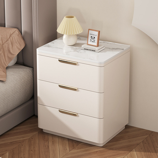 实木床头柜简约现代置物架轻奢床边柜卧室家用小型床头收纳柜