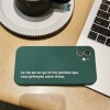 不期而遇｜Modemoiselle法语手机壳 法语文字原创设计 法式欧美ins风 墨绿色 液态硅胶全包软壳