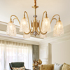 美式吊灯客厅灯全铜水晶，卧室餐厅灯现代欧式复古主卧法式轻奢灯具