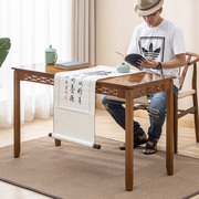 新中式书房书桌实木卧室电脑学习桌台家用写毛笔字书法桌子小户型